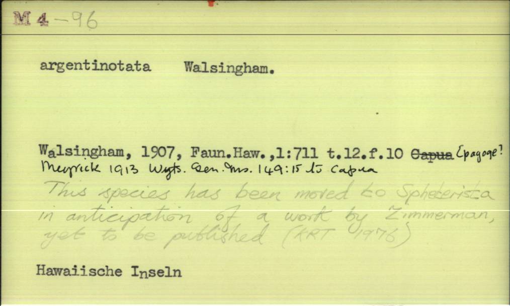 front of card